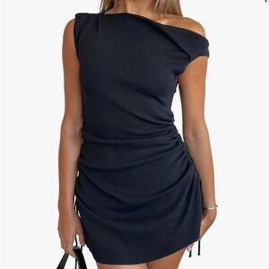 Black Ruched Dress